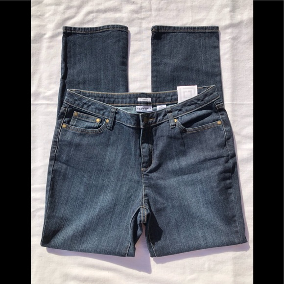 NWT Liz Claiborne Slim Leg Jeans 10P - Picture 1 of 4